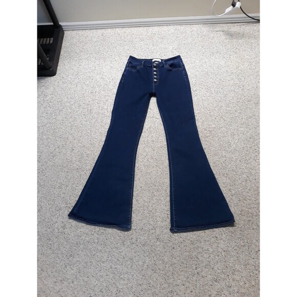 Buckle Dark Blue Flare Jeans - Picture 2 of 6